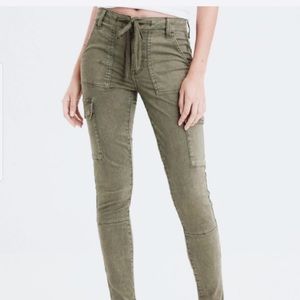 AEO olive high rise skinny